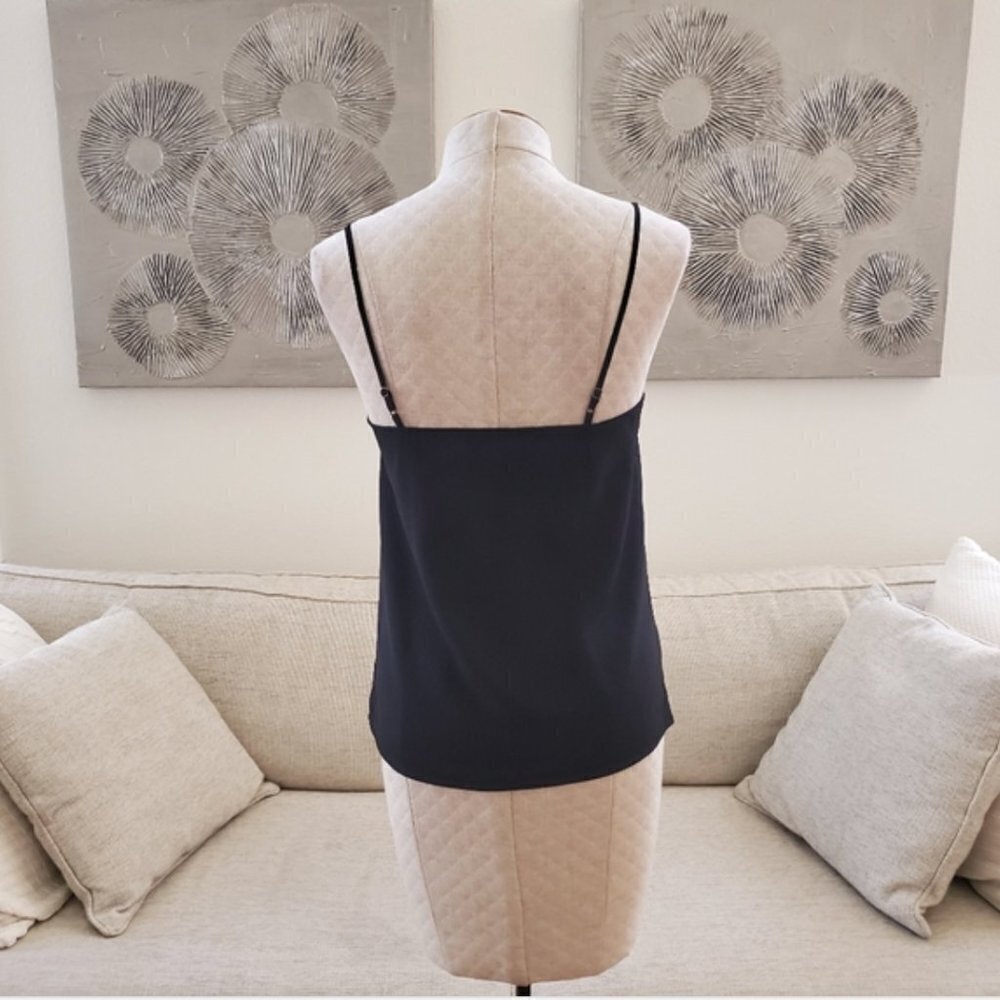NWT Banana Republic Black V-neck Camisole Lined Front Adjustable Straps … - Picture 5 of 6